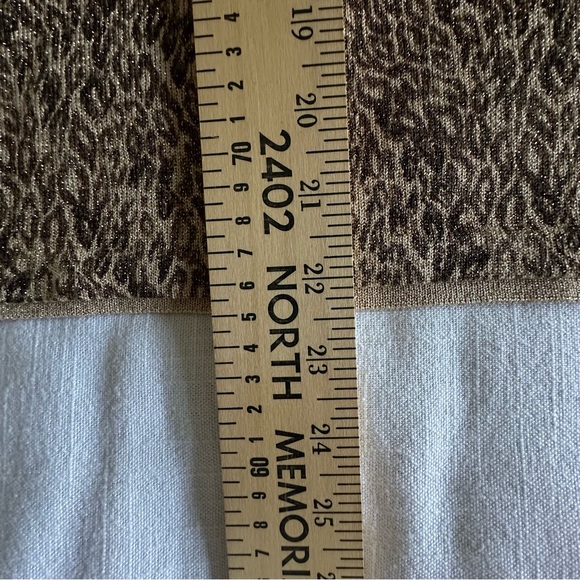 Liz Claiborne Collection Tank Top Womens L Leopard Silk Blend Metallic Shimmery - Picture 4 of 9